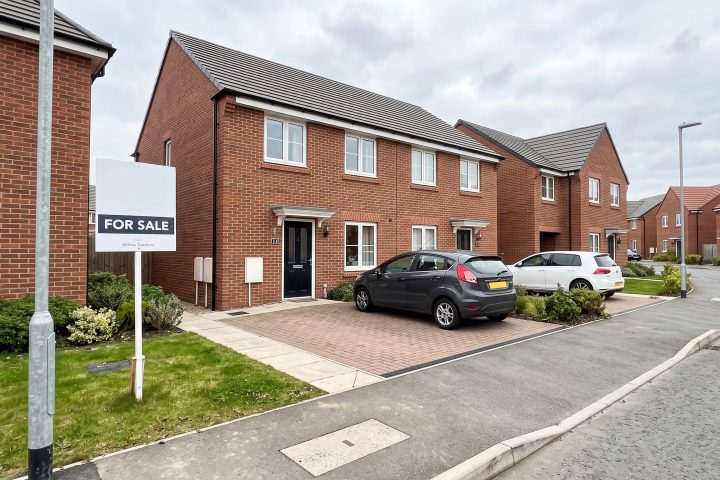 Row of new-build houses on a development